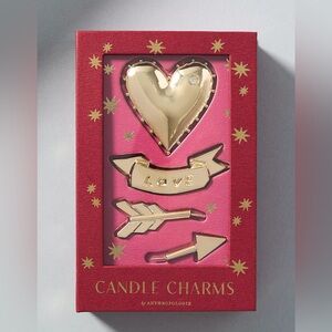 NWT Anthropologie Heart Candle Charm